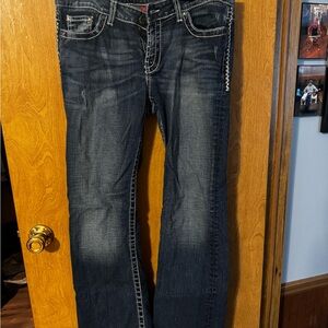 BKE Blue Boot Cut Jeans with Classic Indigo Tones